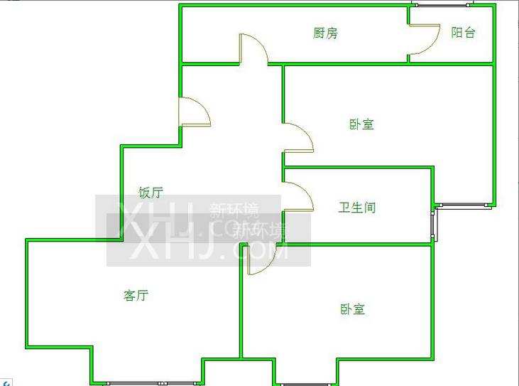 凯旋天际湾  2室1厅1卫    180.0万室内图1