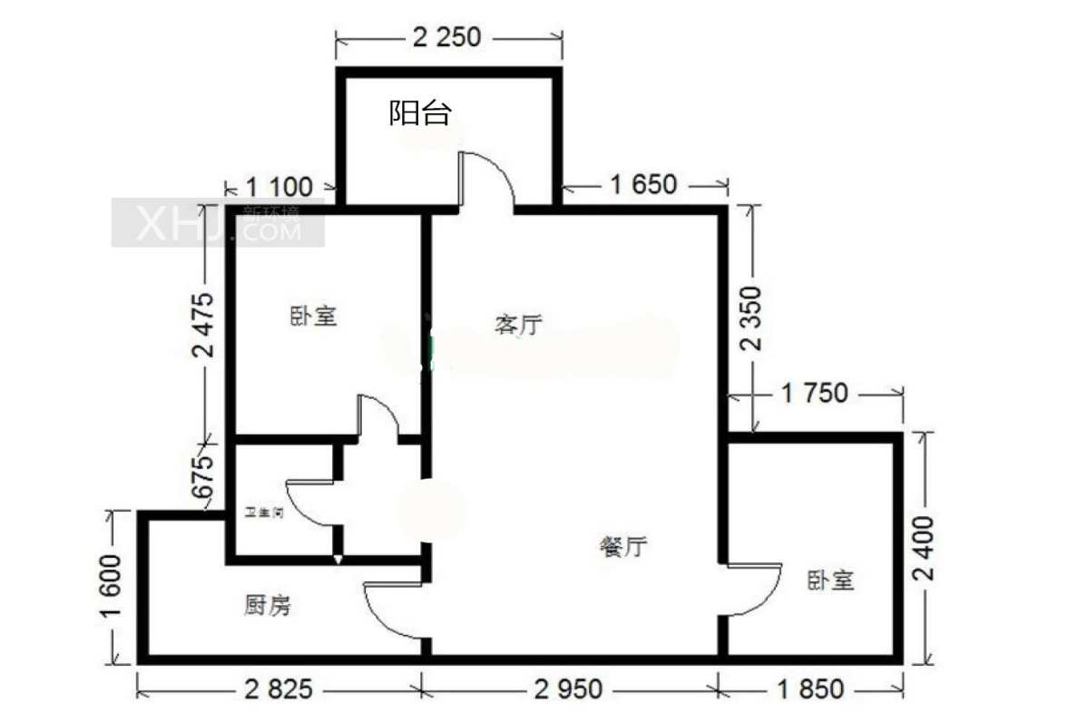 蓝光COCO蜜城  2室2厅1卫   2400.00元/月室内图1