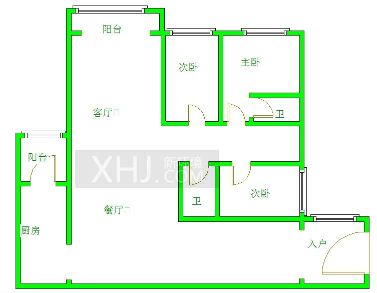 华润凤凰城一期  3室2厅2卫   260.00万