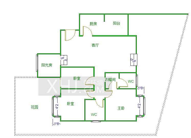 香木林新城  3室2厅2卫   330.00万室内图1