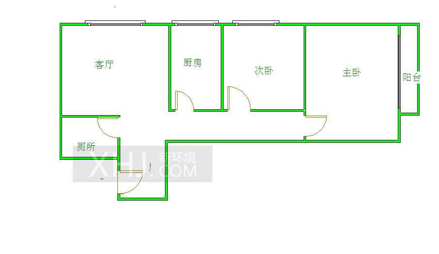 千和馨城  2室2厅1卫    2300.0元/月室内图1
