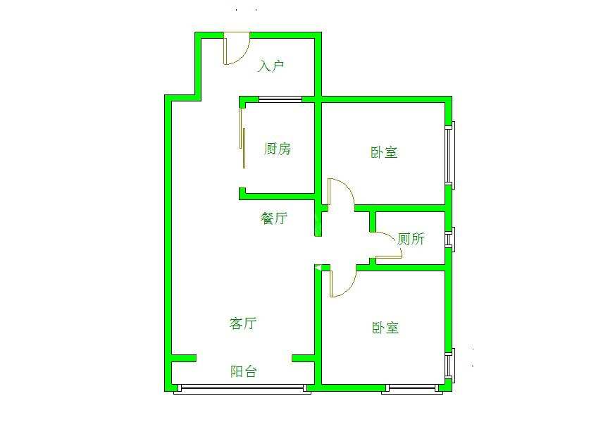 元益花园  2室2厅1卫   129.00万室内图1