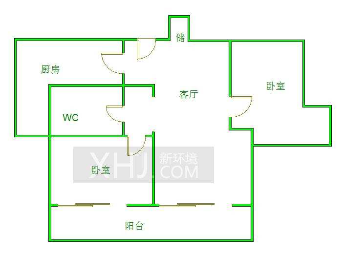 橙花风景  2室2厅1卫    2500.0元/月室内图1