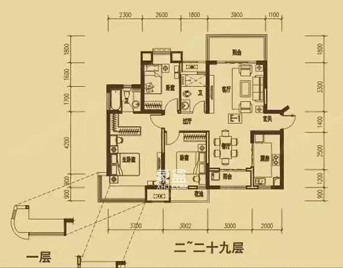 保利麓谷林语户型图片