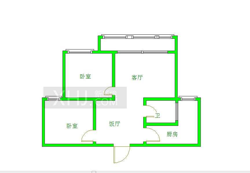 颐和京都  2室1厅1卫   1900.00元/月室内图1