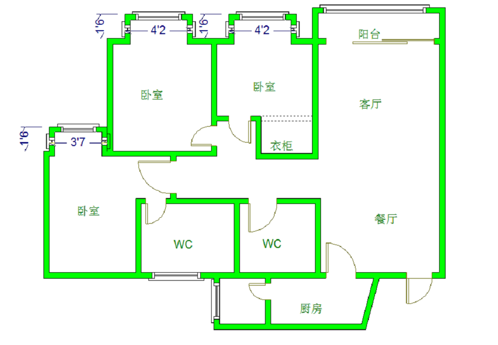 金地嘉年华B区  3室2厅2卫    3500.0元/月 金地嘉年华B区  3室2厅2卫    3500.0元/月室内图1