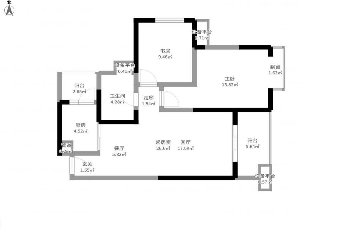 中海兰庭  3室2厅1卫    3400.0元/月 中海兰庭  3室2厅1卫    3400.0元/月户型图