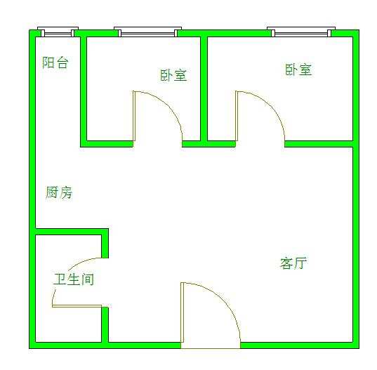 智地哥谭LOFT公寓  2室1厅1卫    2400.0元/月室内图1